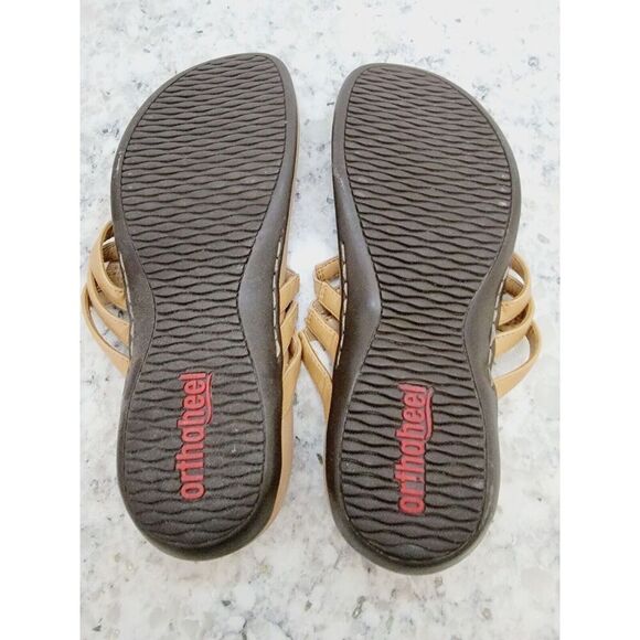 Orthaheel Jenna 7 Butterfly Flip Flop Thong Sandals Women's‎ SIZE 7/38 Tan - Picture 5 of 7